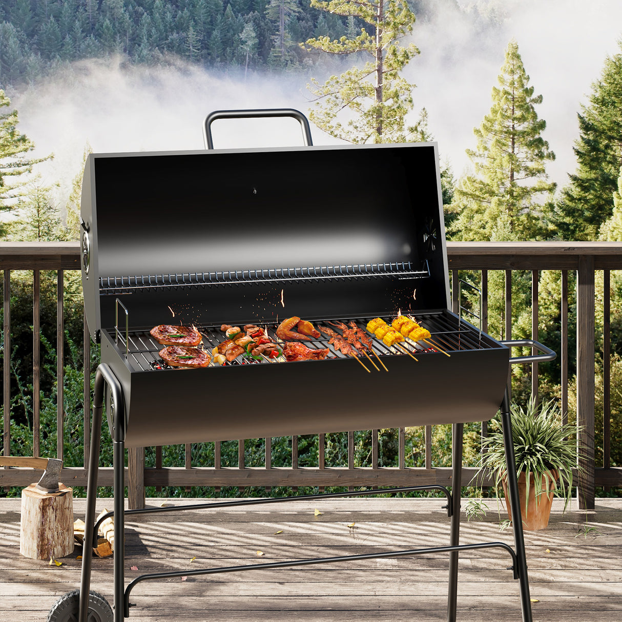 Convenient Outdoor Garden Charcoal BBQ Gril