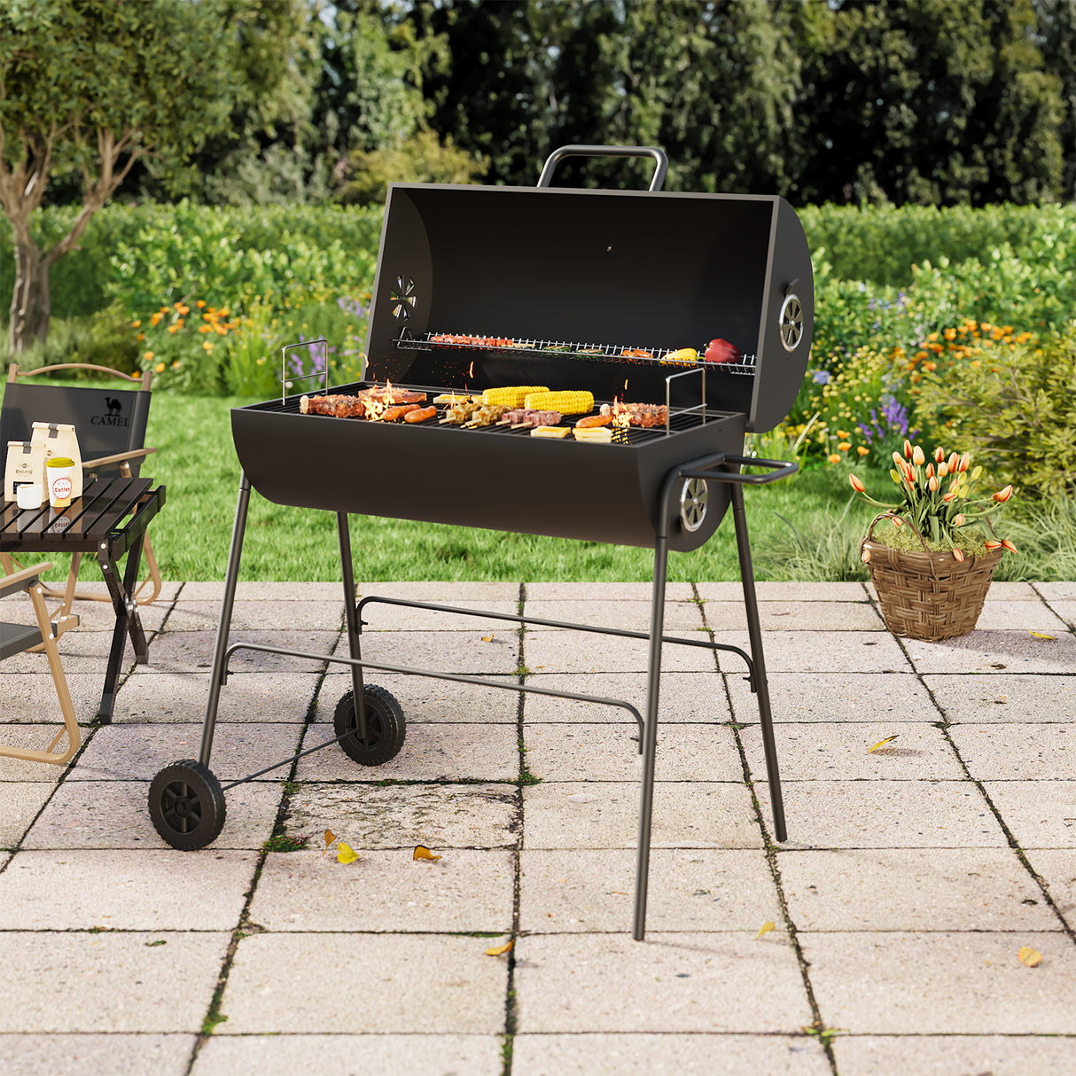 Convenient Outdoor Garden Charcoal BBQ Gril