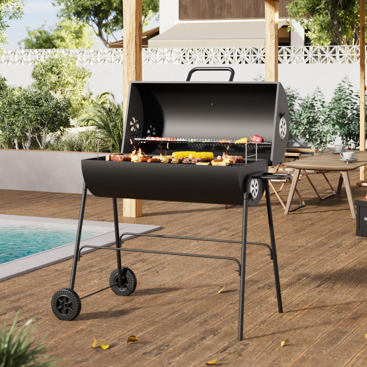 Convenient Outdoor Garden Charcoal BBQ Gril