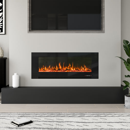 Deluxe Modern Electric Fireplace Insert with 9 Flame Colours