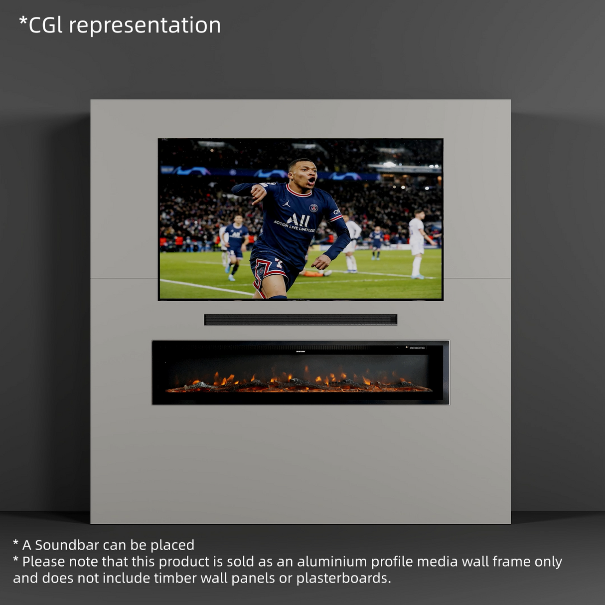 Easy-to-Install Aluminum Profile Media Wall Frame