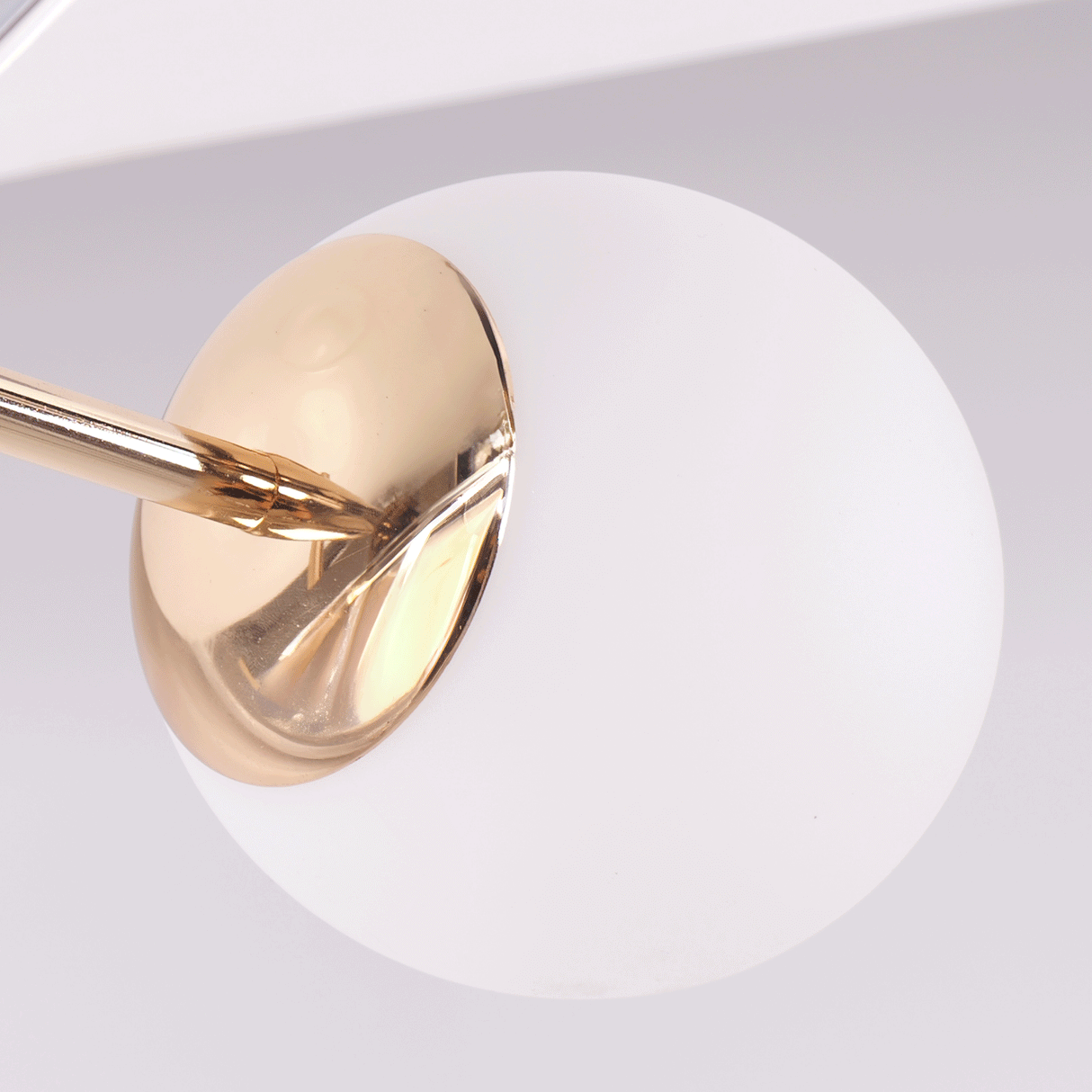 Modern Sphere 3-Blade Fan Light with Black & Gold Finish