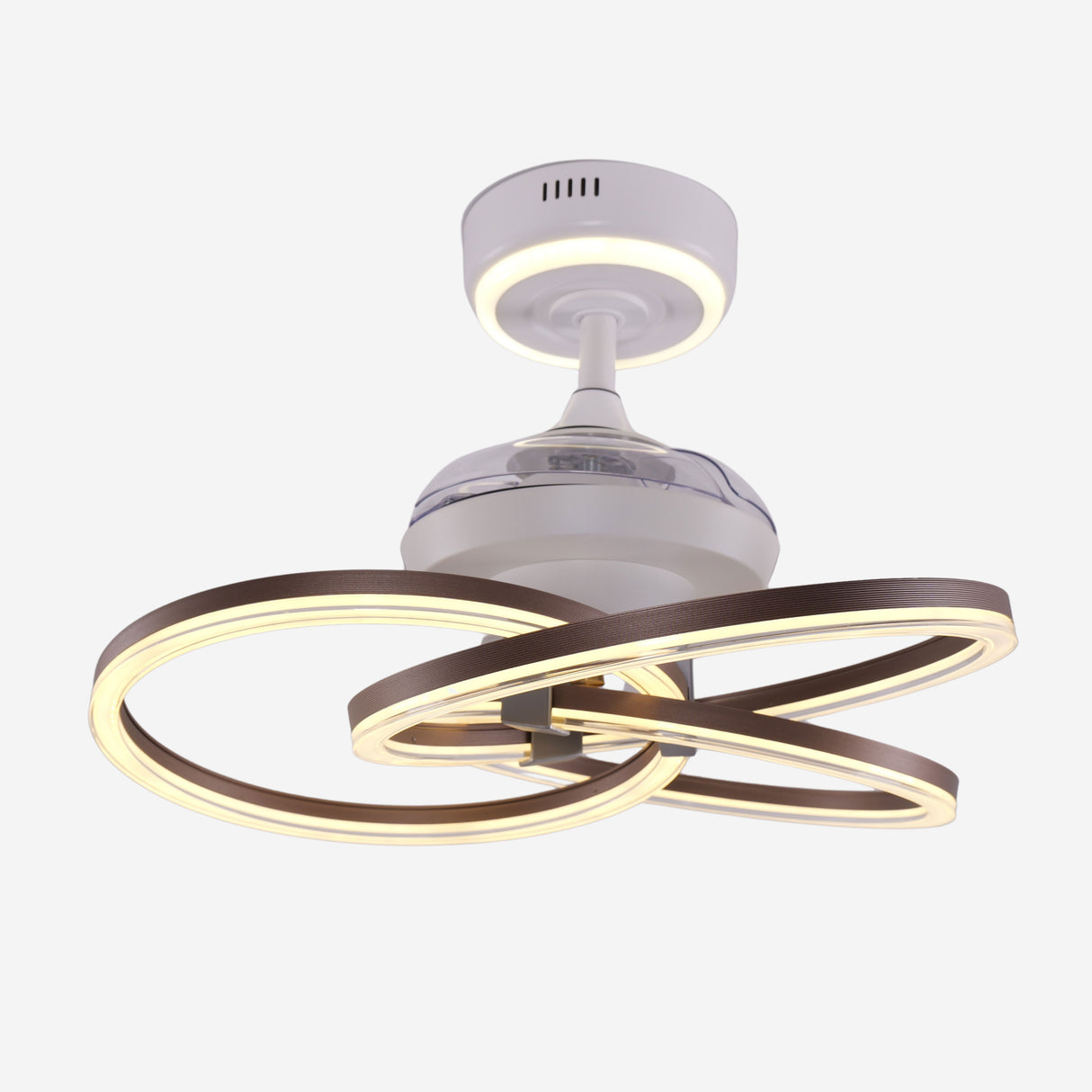 Quiet Copper Aluminum Fan Light with Remote Timer Control