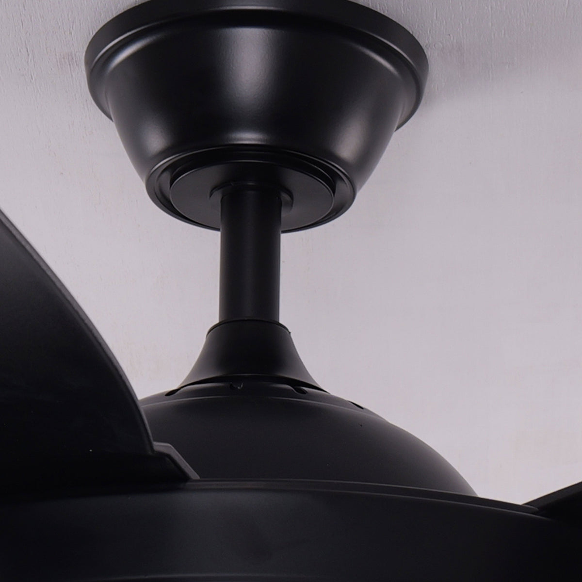 Black 57inch LED Ceiling Fan with Remote, Quiet DC Motor