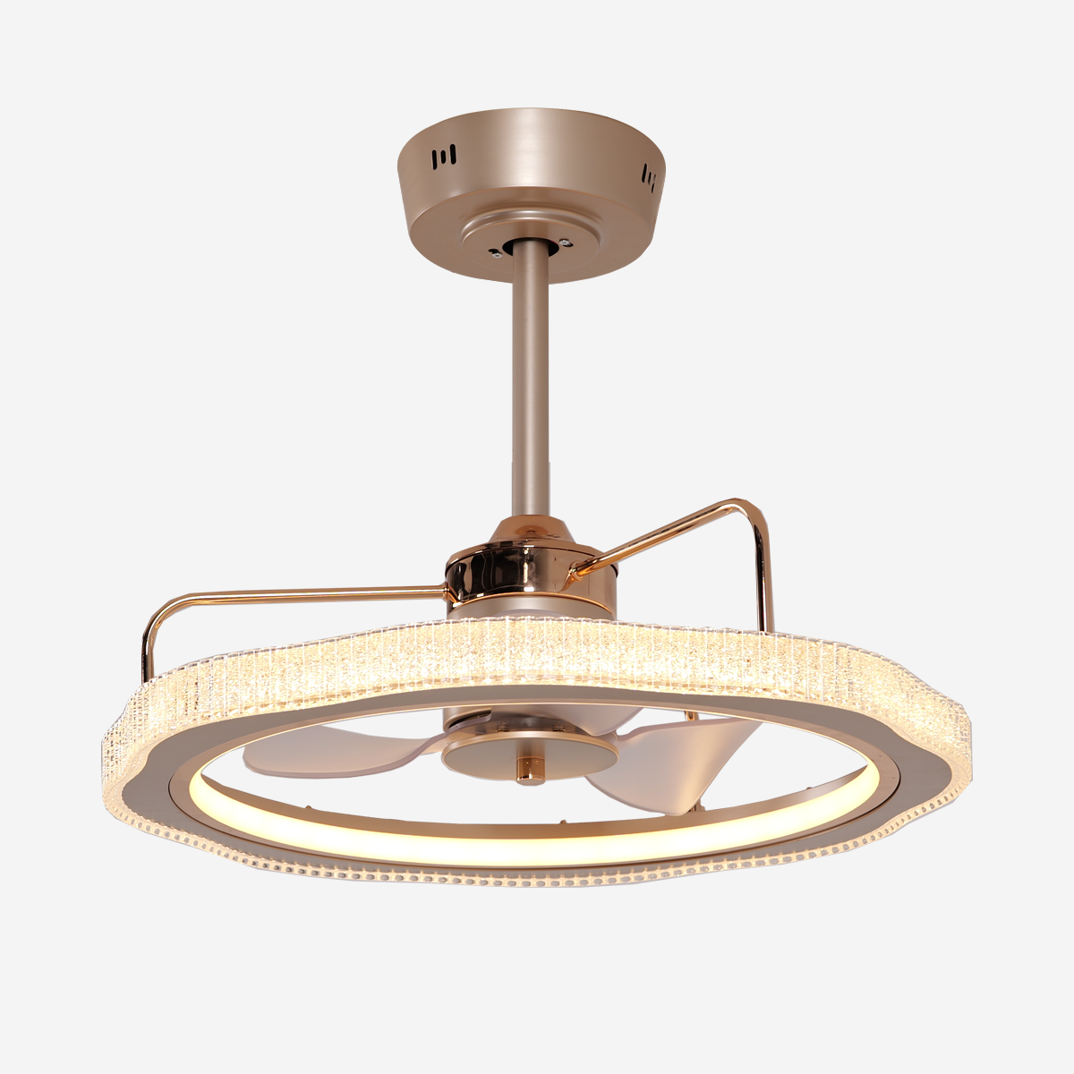 Modern Reversible 3-Blades Metal Ceiling Fan with Light