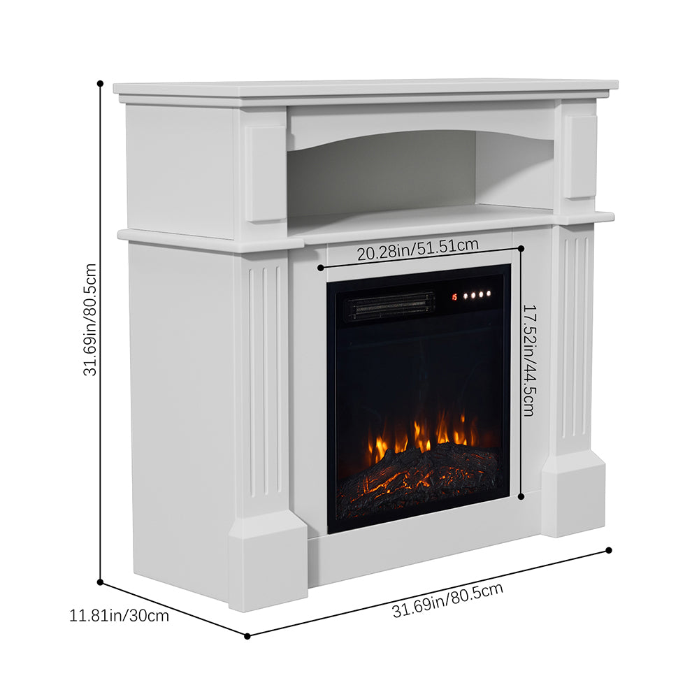 Fireplace Cabinet with 18inch Electric Fire | Touchscreen-enabled, remote-controlled, timer-operated