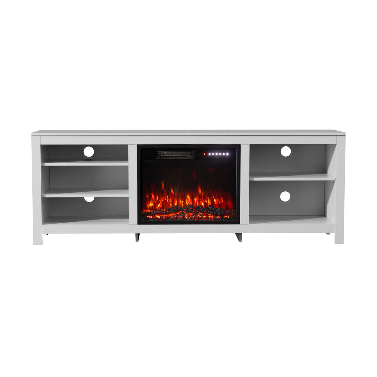 Large Electric Fireplace TV Stand with 23Inch Fireplace | 12 Flame Colours, Remote Control
