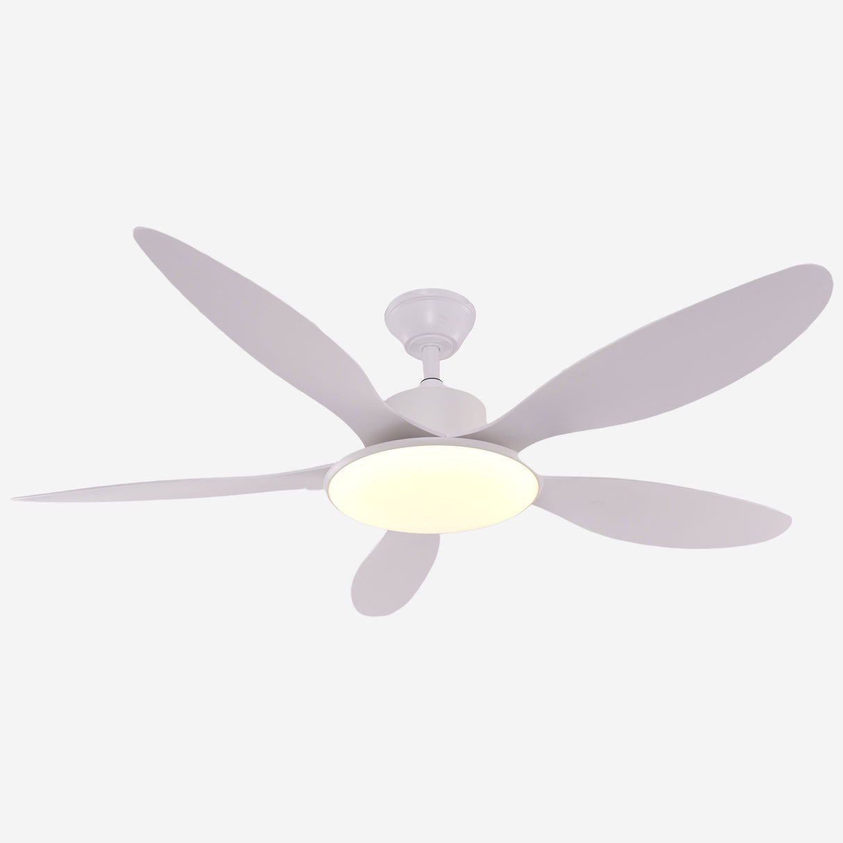 Low-Noise 5-Blade Fan Light with Adjustable Speeds and Timer Feature