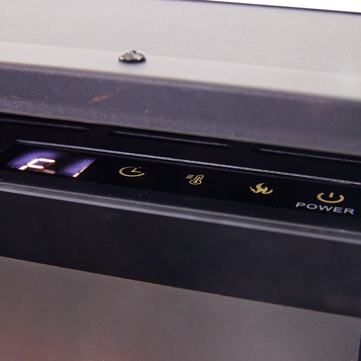 40/50/60inch Black Wall Mounted & Recessed Electric Fireplace with Adjustable Flame & Brightness