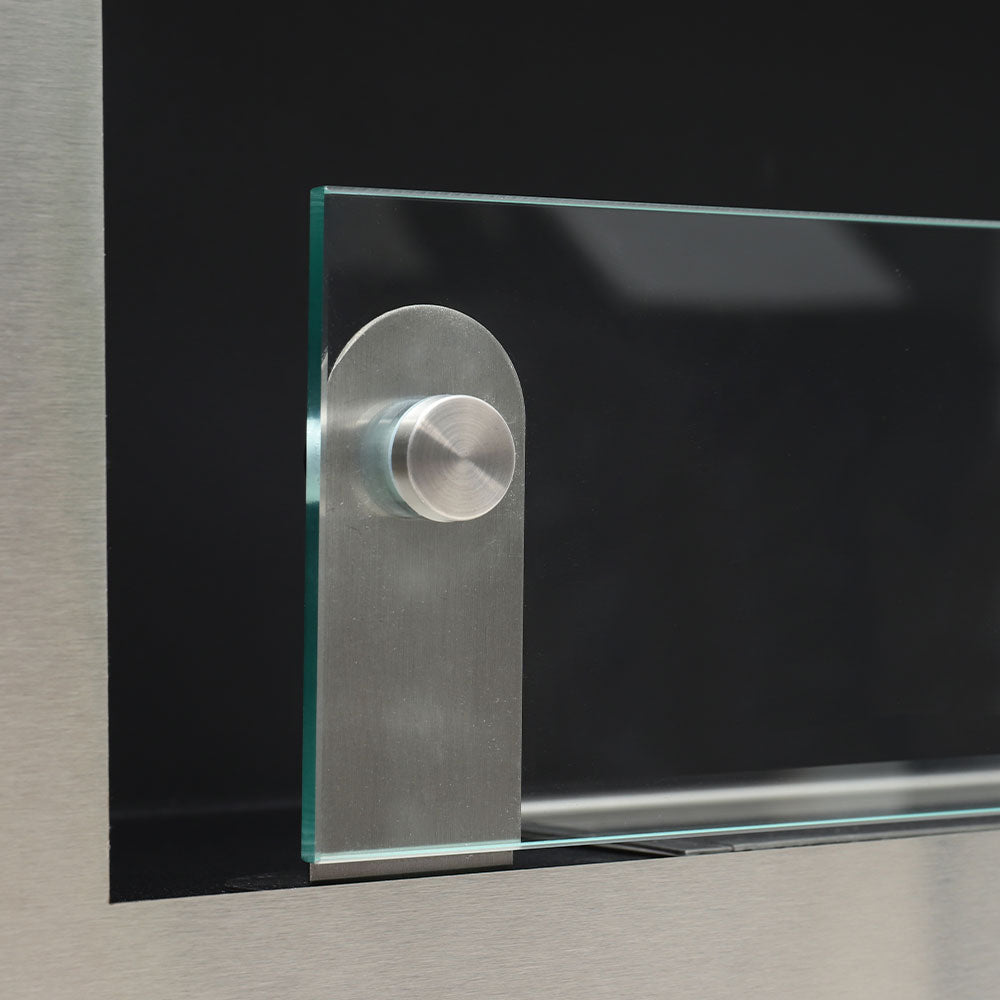 45inch Bio Ethanol Built in Recessed Wall Mount Fireplace Silver