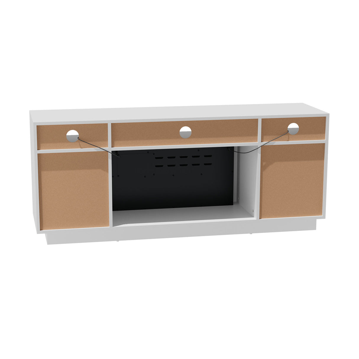 30Inch Electric Fireplace with TV Stand | Large Media Cabinet with 24 Colour Options