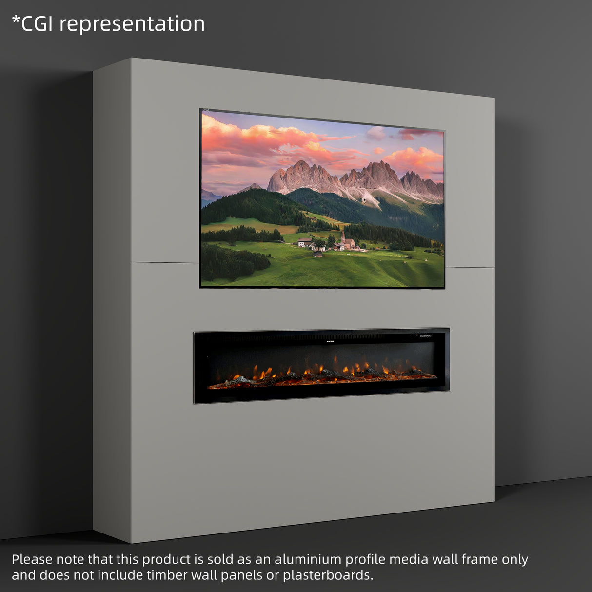 Easy-to-Install Aluminum Profile Media Wall Frame