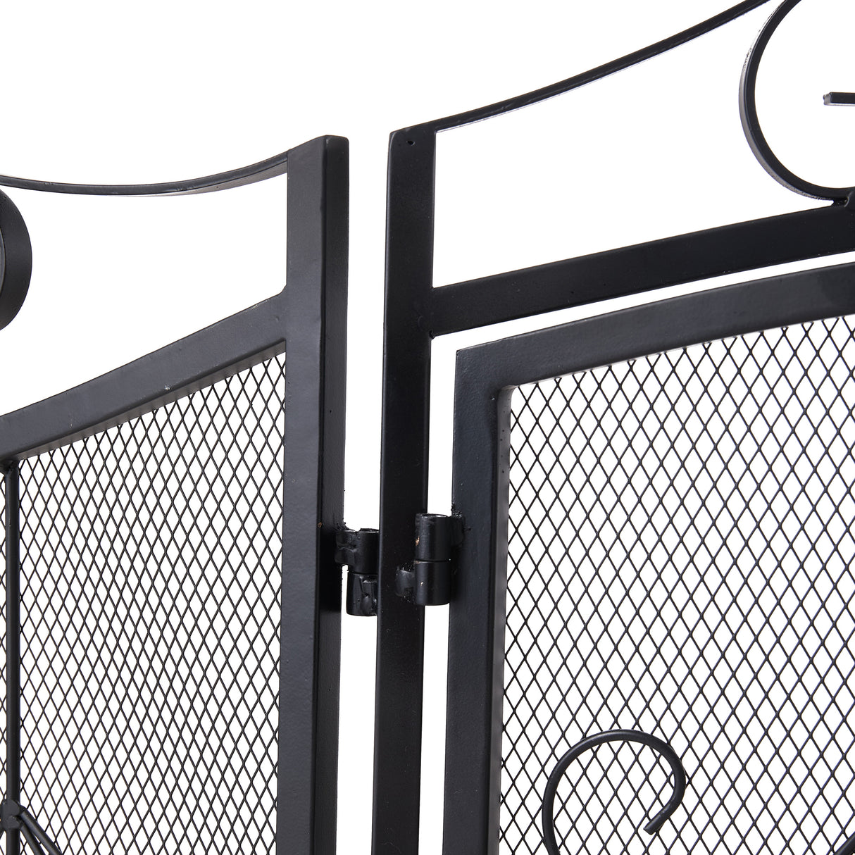 Iron Fireplace Screen Black Powder Coated – 114.7x84x16.5cm