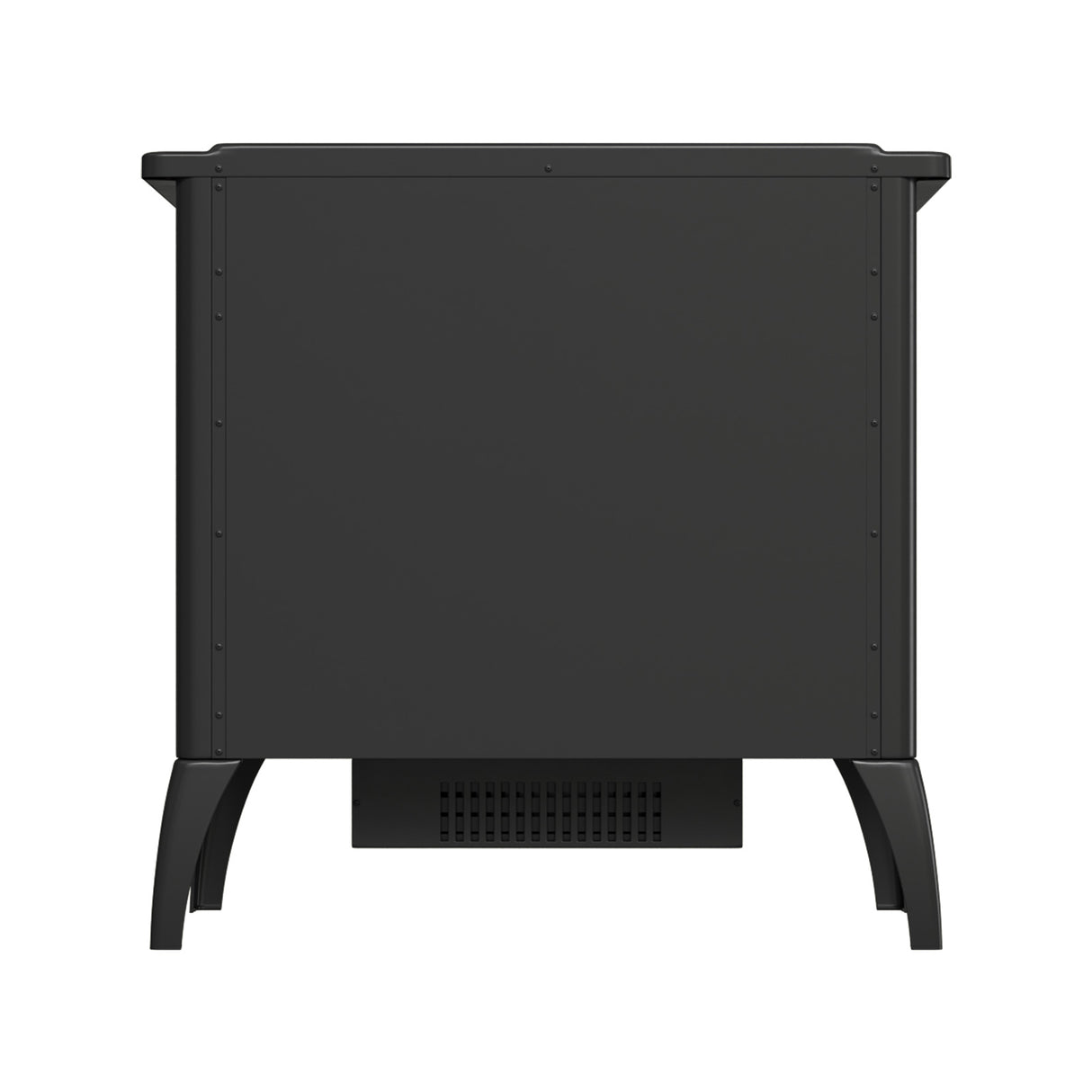 Black Freestanding Electric Fireplace Heater with Adjustable Flame Brightness