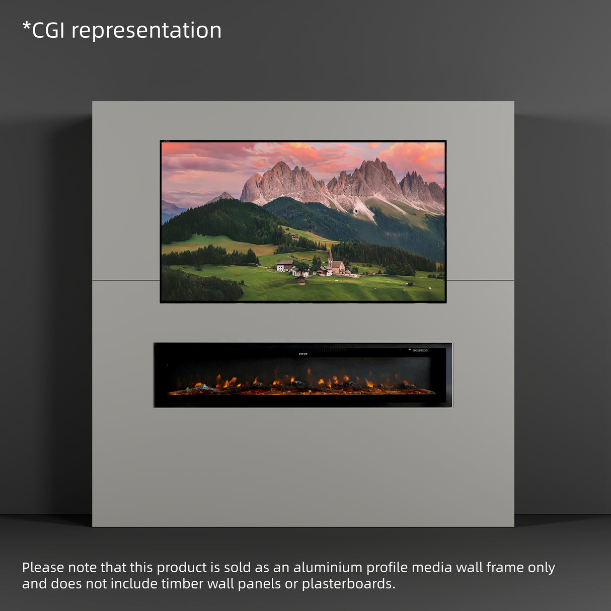 Easy-to-Install Aluminum Profile Media Wall Frame