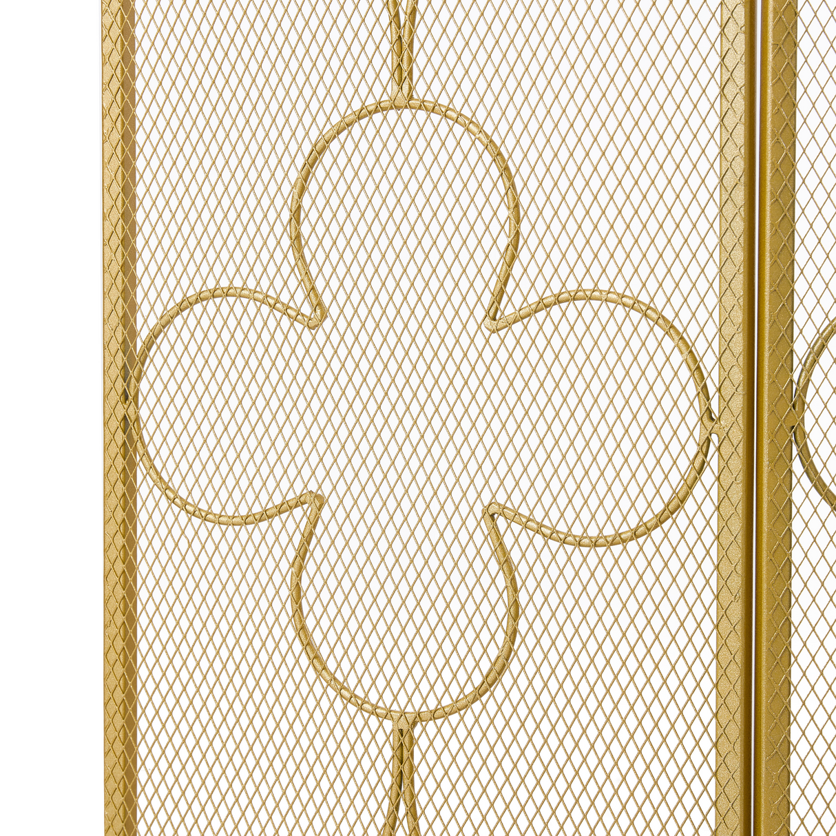 Iron Fireplace Screen Gold Powder Coated – 122x2.3x77.5cm
