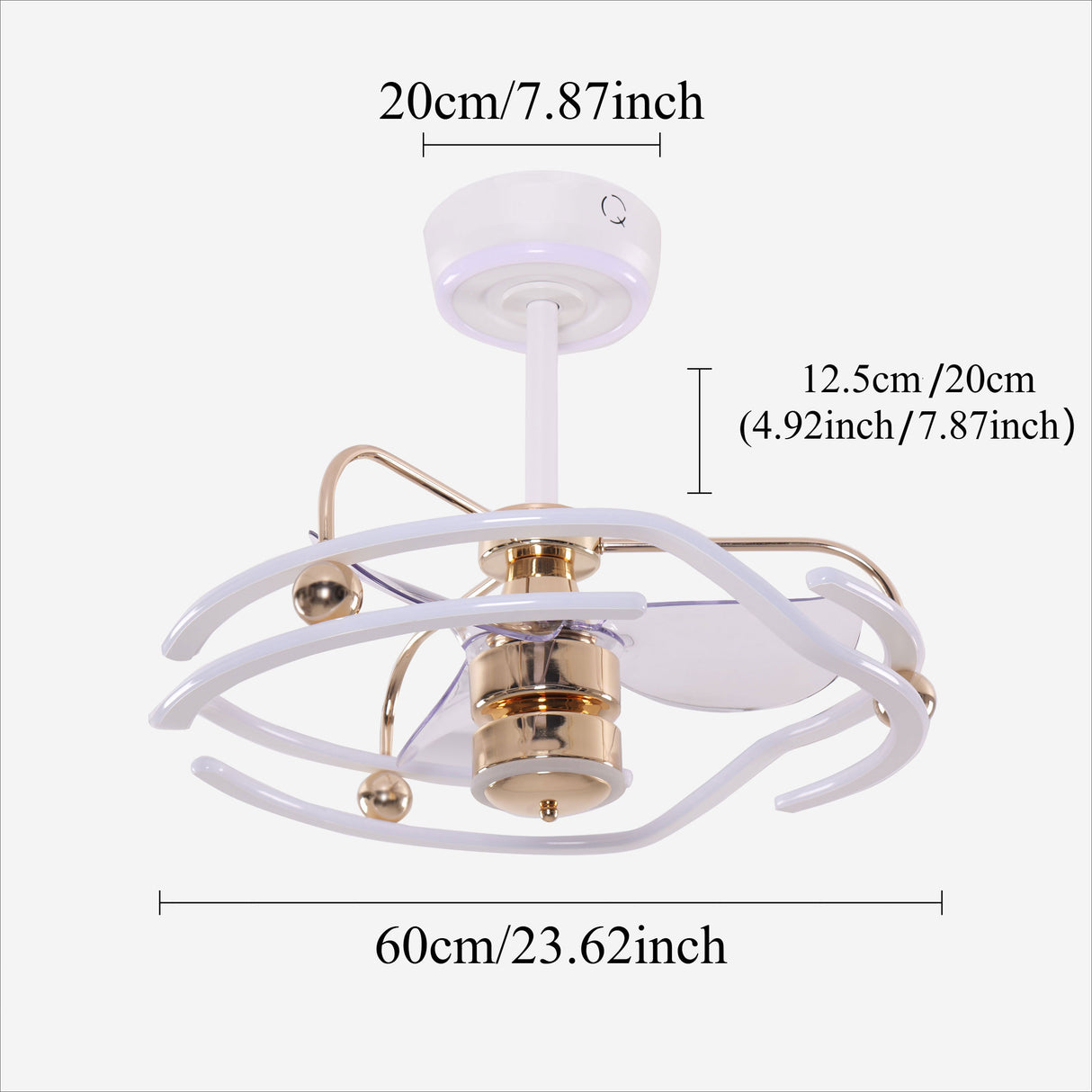 Modern Ceiling Fan with Light and Remote Control – Quiet & Adjustable