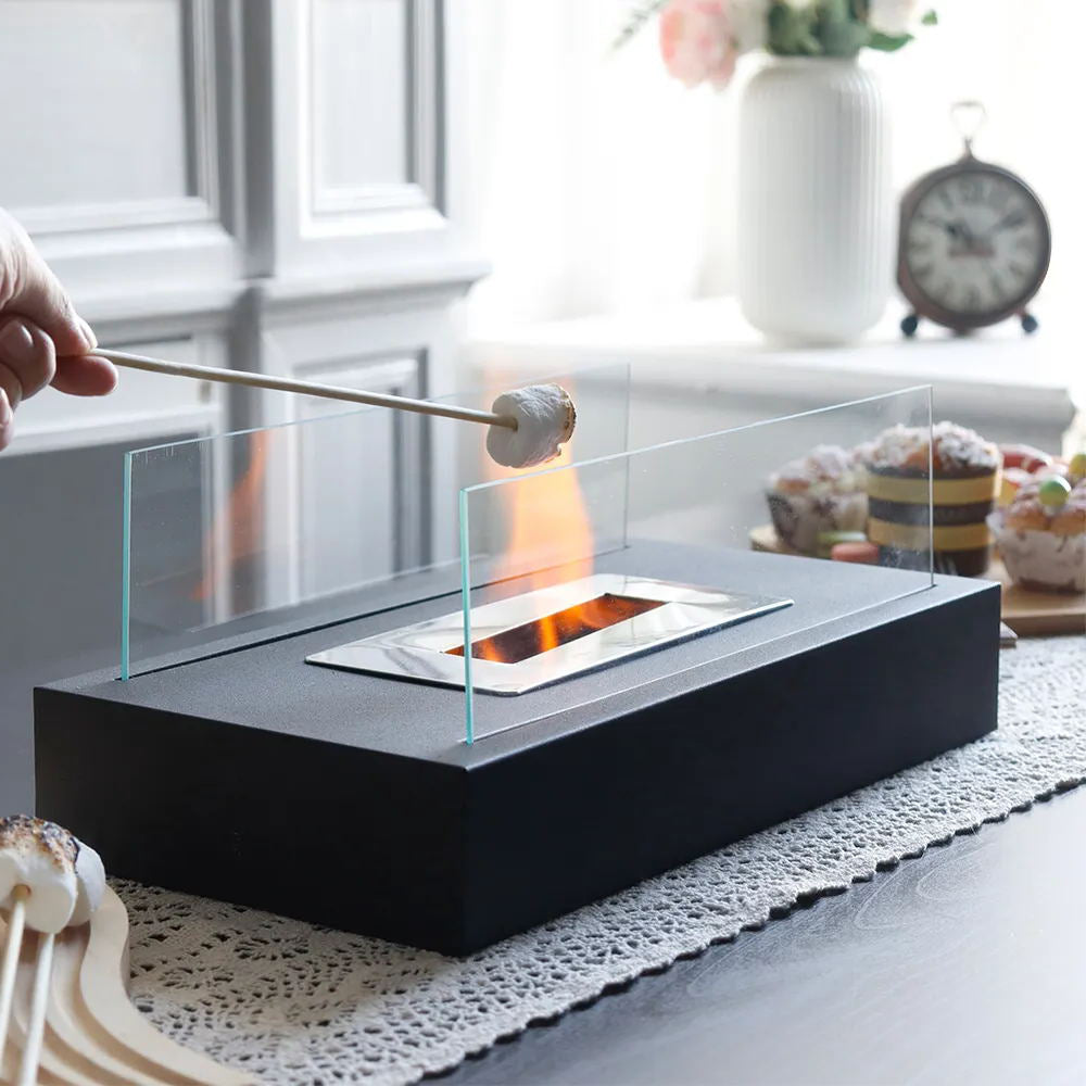 Tabletop Bio Ethanol Fireplace – Real Flame | Portable Indoor & Outdoor Use