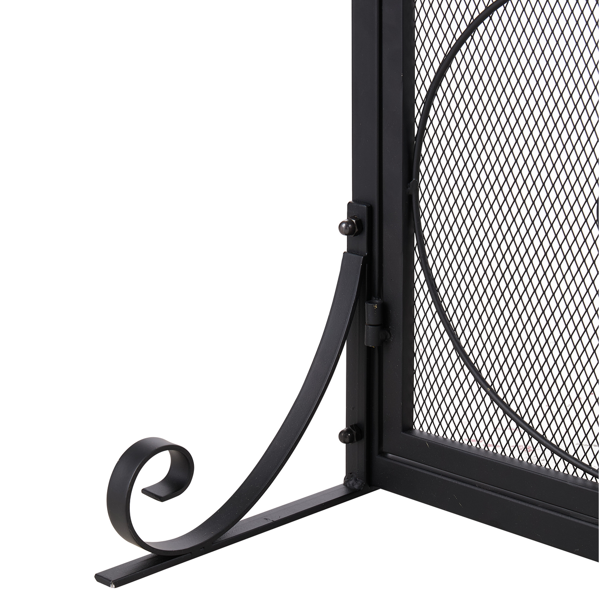 Iron Fireplace Screen Black Powder Coated – 89x25x71.5cm