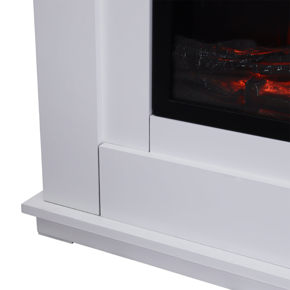 Elegant 39-Inch Freestanding Electric Fireplace Suite with Wooden Mantel