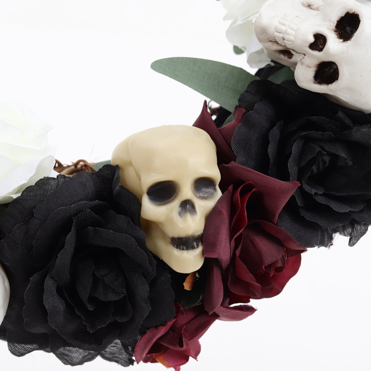 Spooky Pre-Lit Skull Halloween Arch Wreath Home Decor