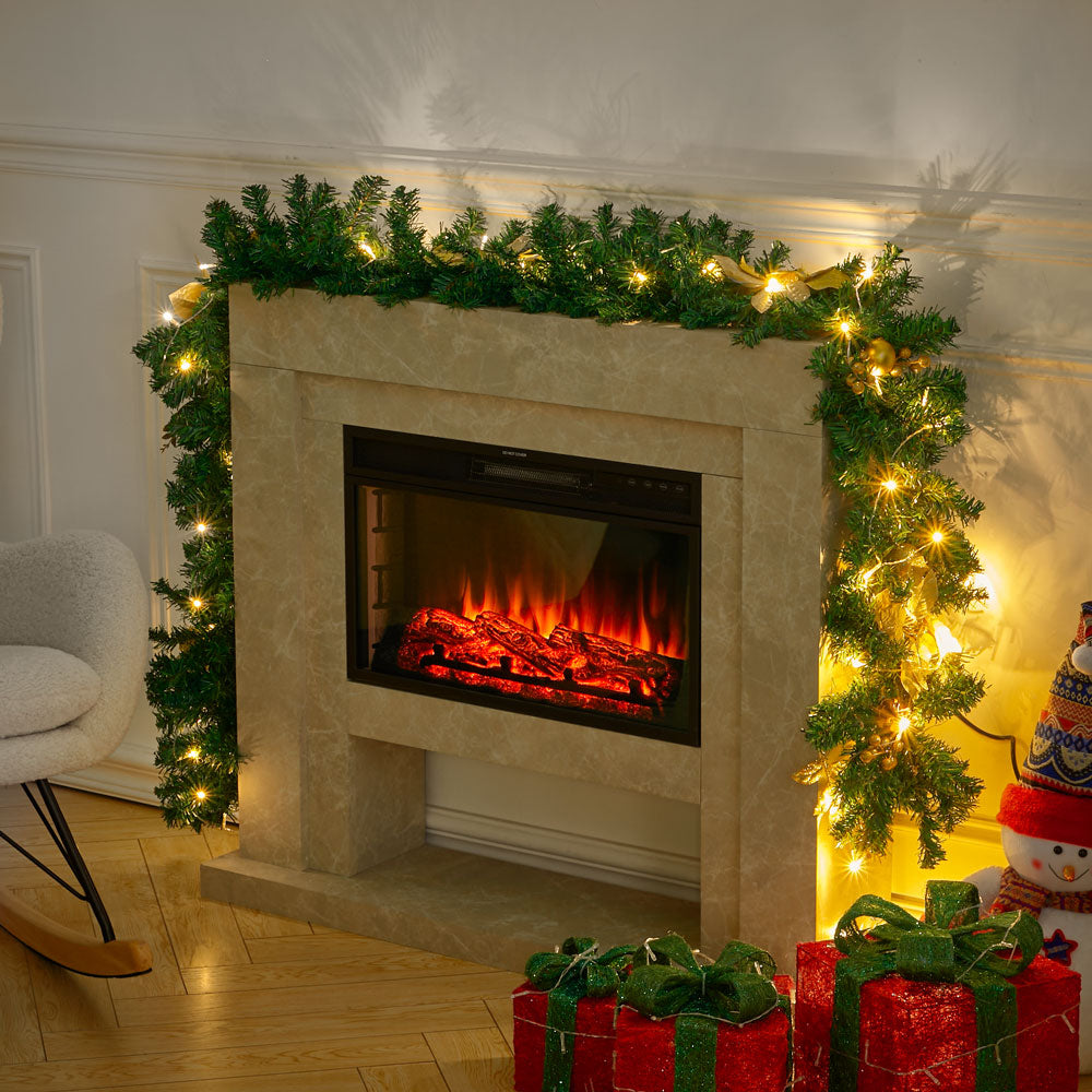 Christmas Decorative Garland - 2.7m Mixed Pine Needle Rattan