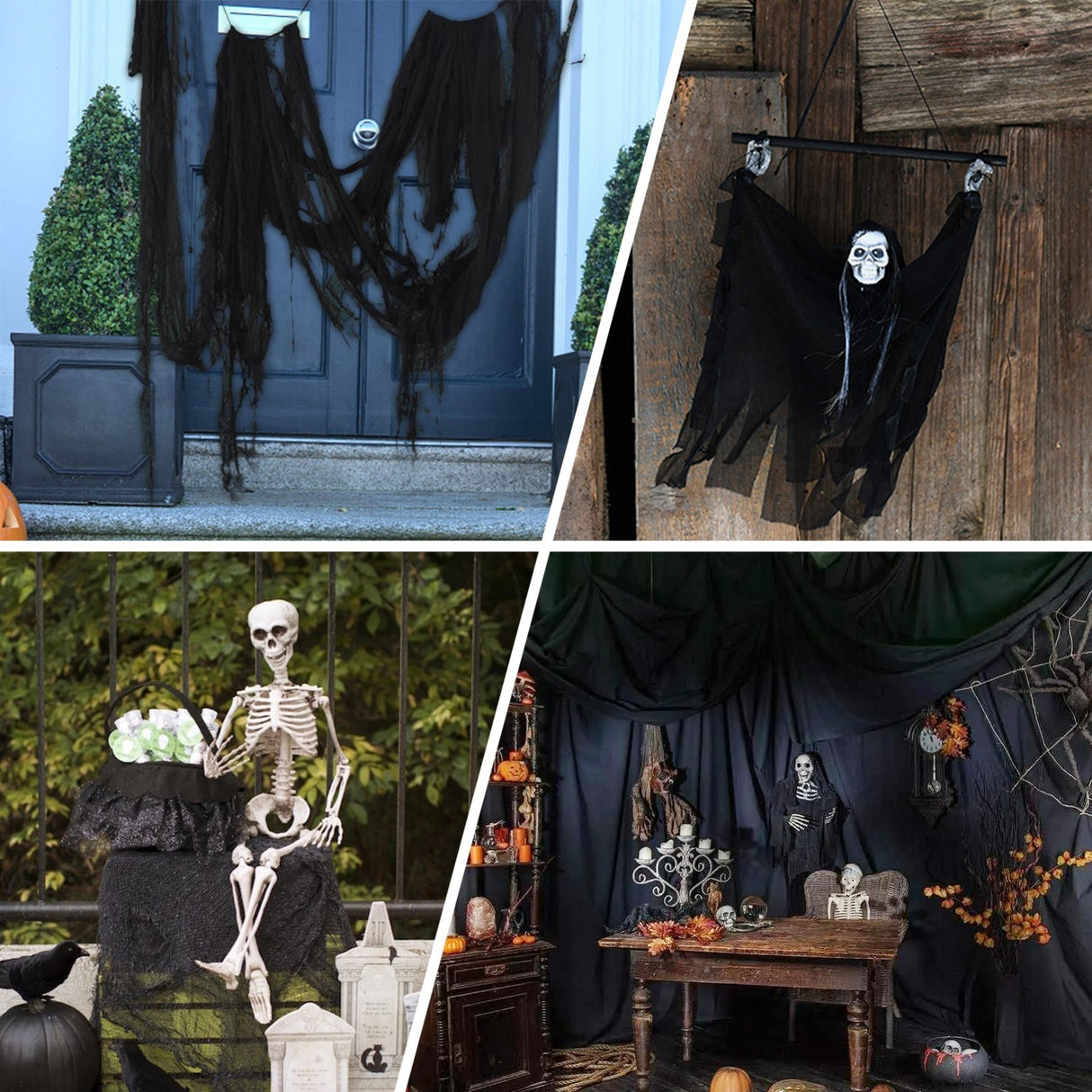 Eerie Elegance: Spectral Spiderweb Drapery for Haunting Halloween Decor