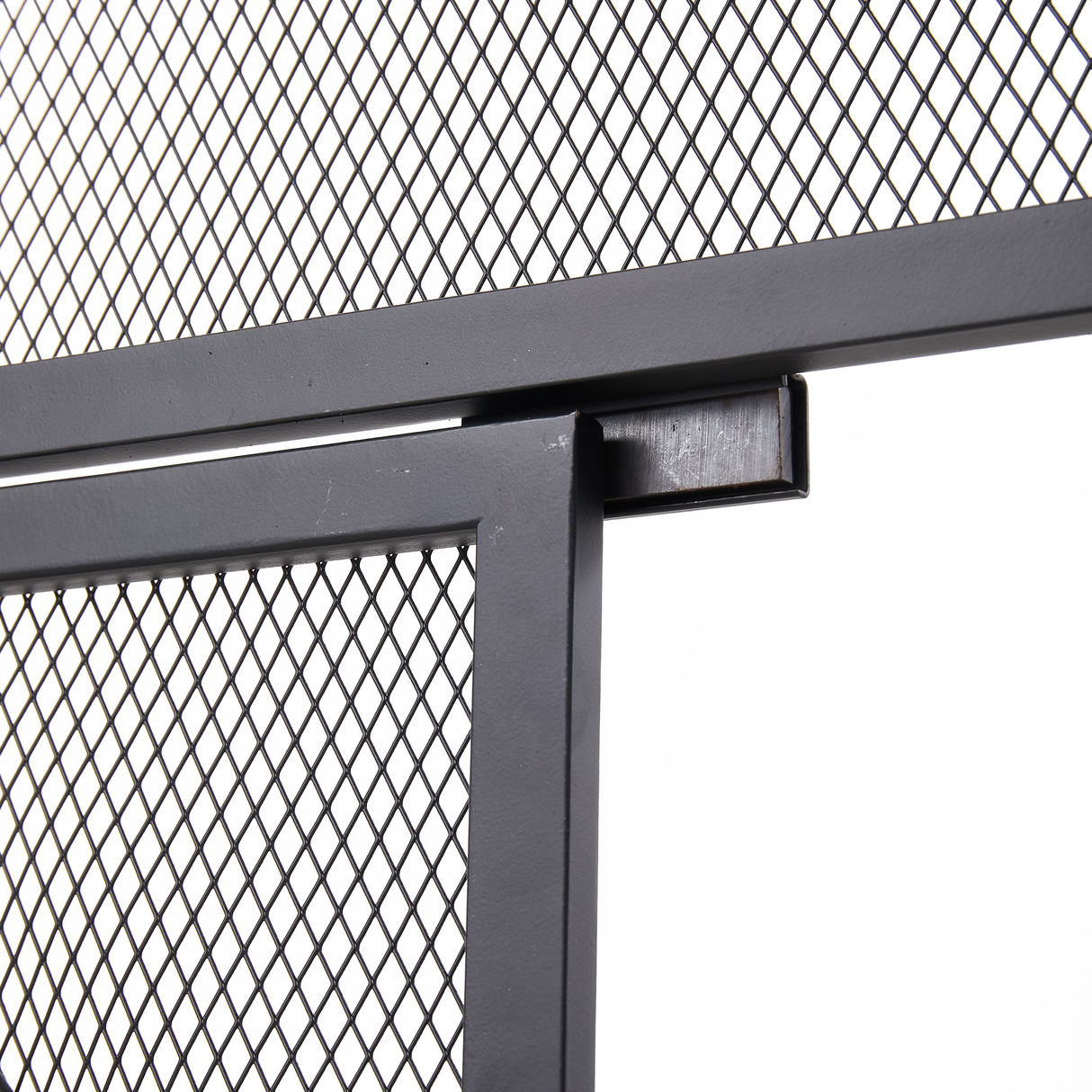 Iron Fireplace Screen Black Powder Coated – 89x25x71.5cm