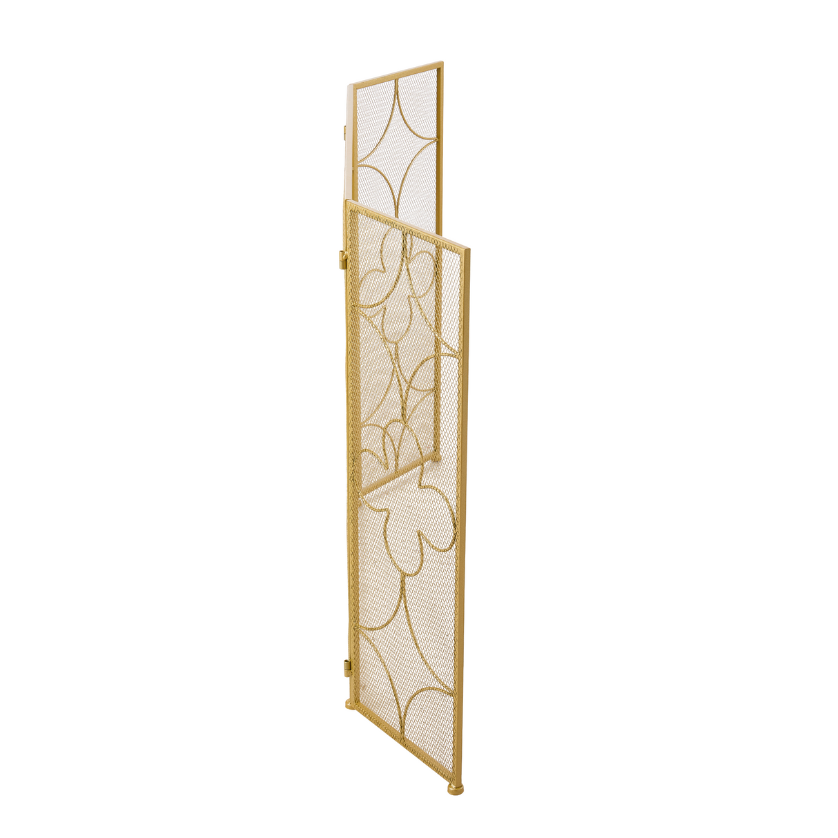 Iron Fireplace Screen Gold Powder Coated – 122x2.3x77.5cm