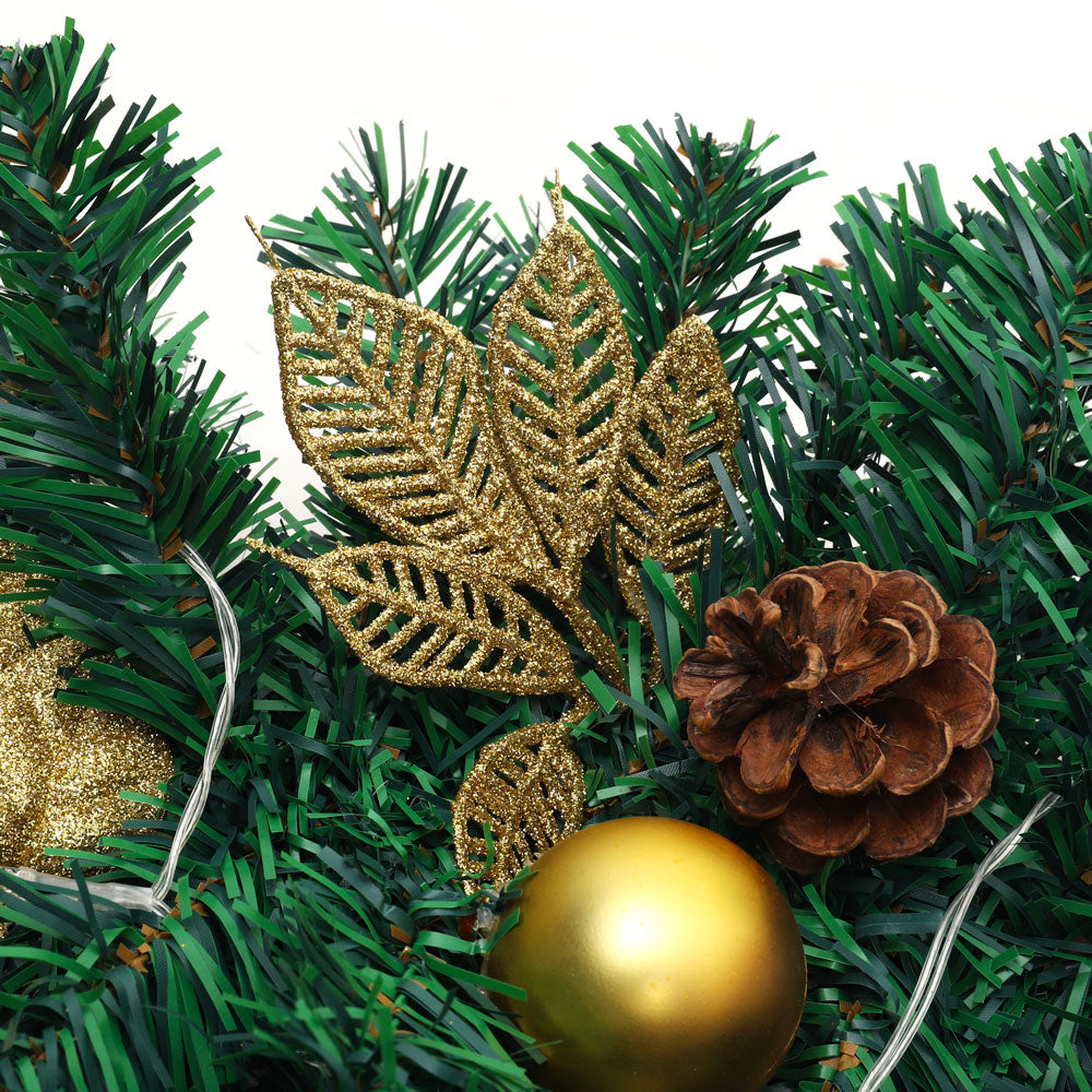 Christmas Decorative Garland - 2.7m Mixed Pine Needle Rattan