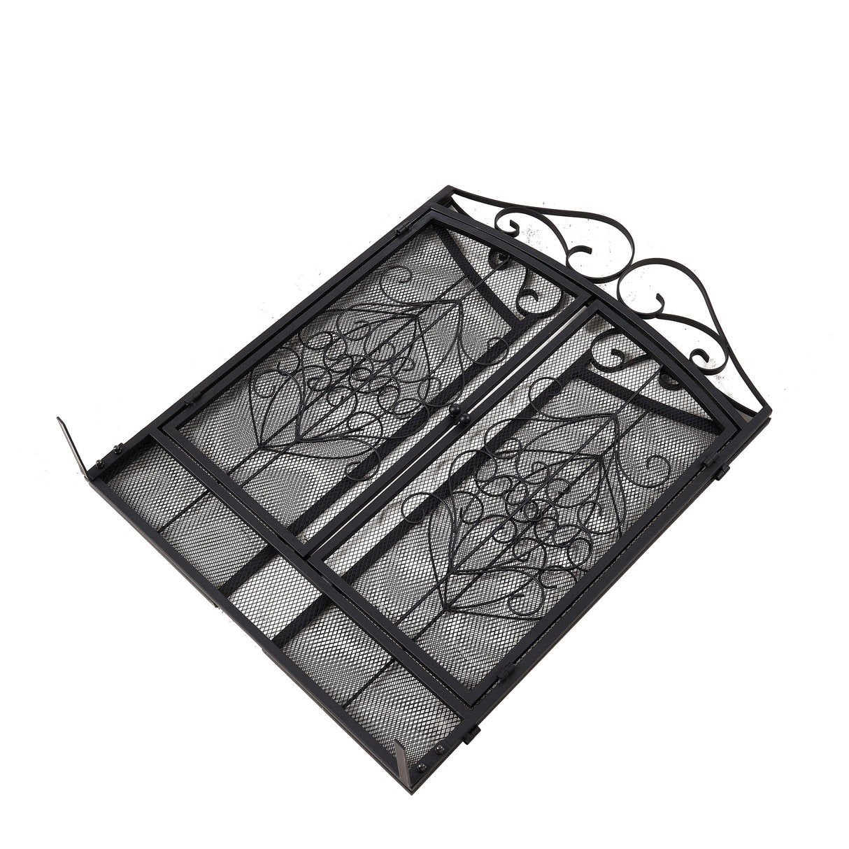 Iron Fireplace Screen Black Powder Coated – 114.7x84x16.5cm