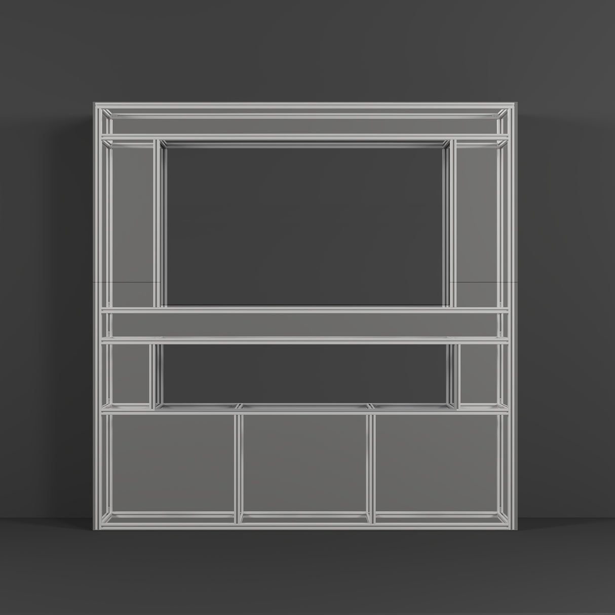 Easy-to-Install Aluminum Profile Media Wall Frame