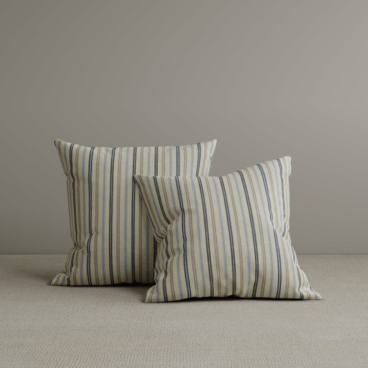 ? Square Exclusive Design Cushion in Light Blue Striped Cotton Linen, 45*45CM (100% off)