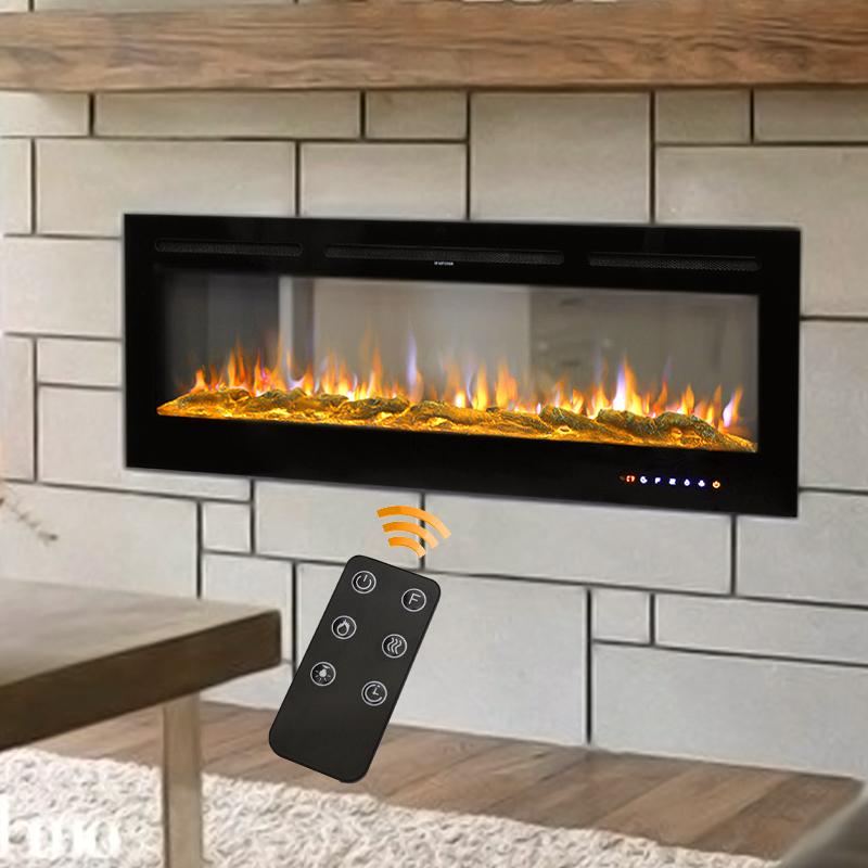40/50/60/70/80inch Remote-Controlled LED Wall Mounted Electric Fireplace