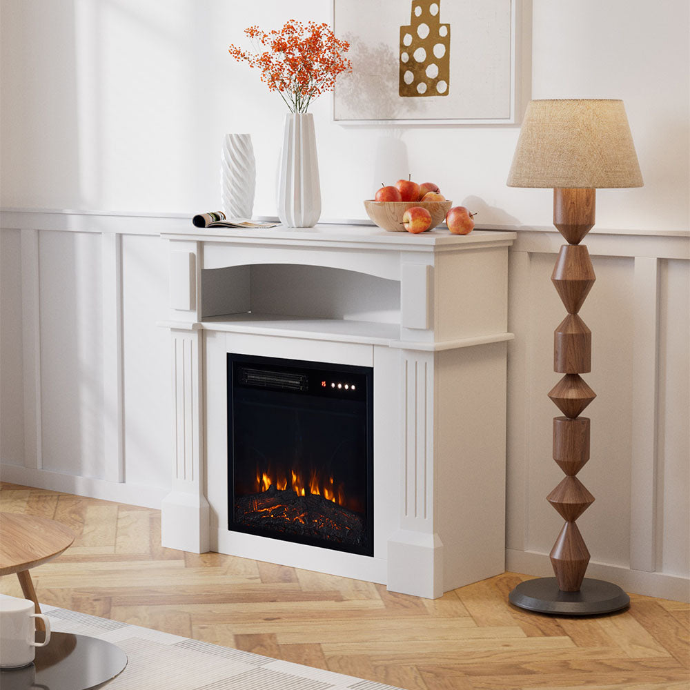 Fireplace Cabinet with 18inch Electric Fire | Touchscreen-enabled, remote-controlled, timer-operated