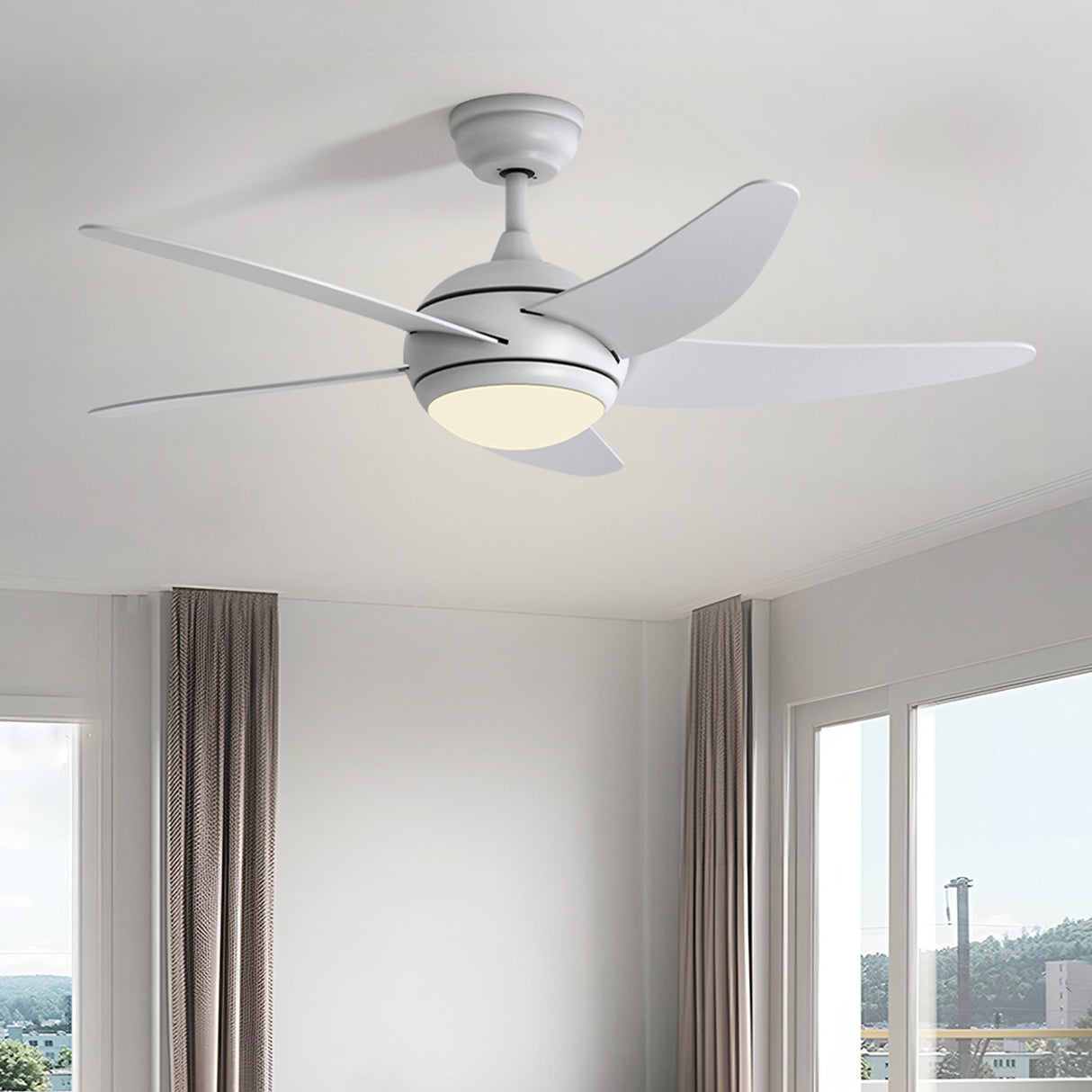 4/5-Blade LED Ceiling Fan Lights with Remote Control