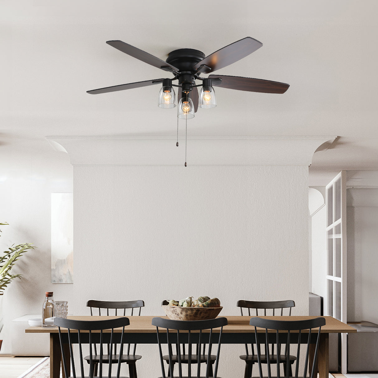 52-inch Low Profile Ceiling Fan Light with Remote