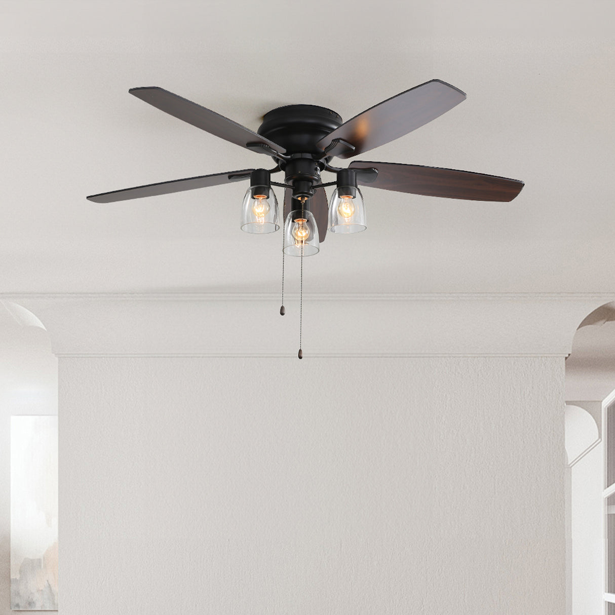 52-inch Low Profile Ceiling Fan Light with Remote