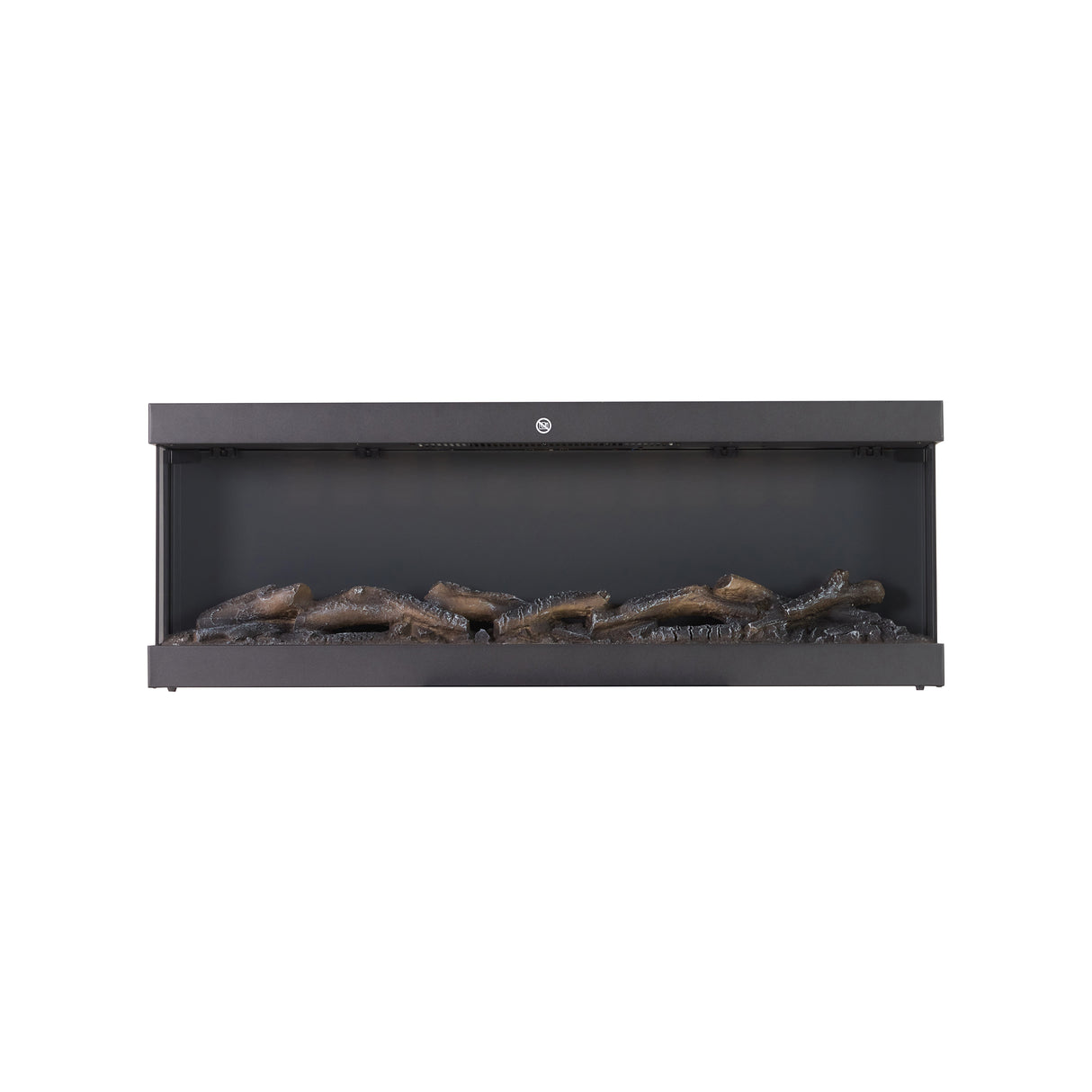 42/48/56/72inch 3-Sided Black/White Electric Fireplace with Remote Control, WiFi Function, Adjustable LED Flames and Heating Modes