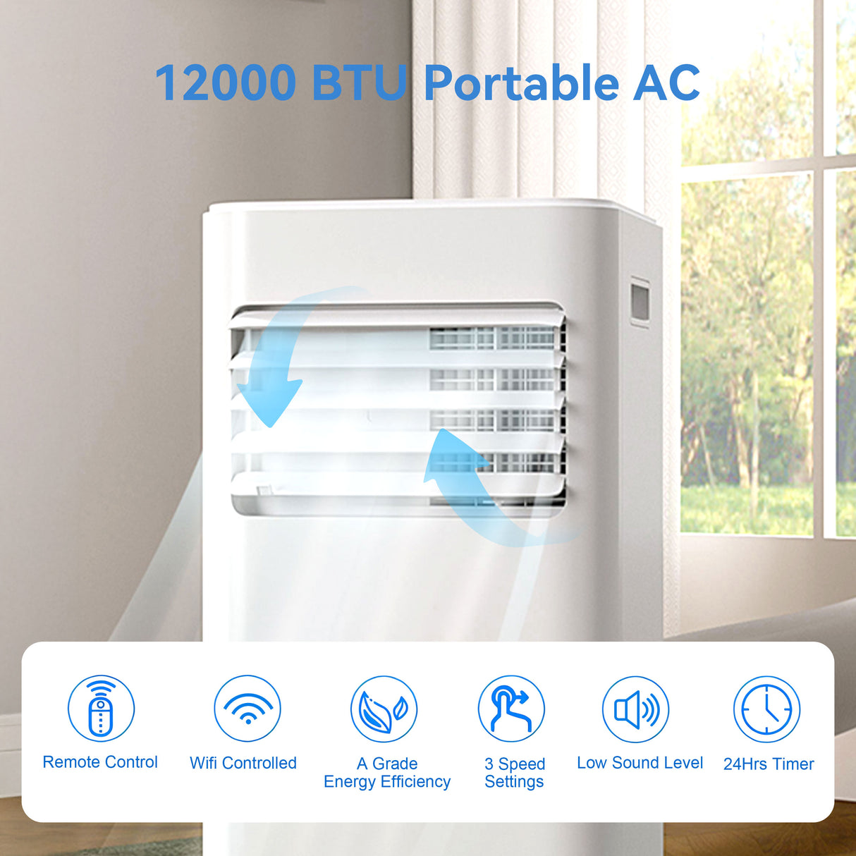 7000 BTU Portable Air Conditioner Remote Control