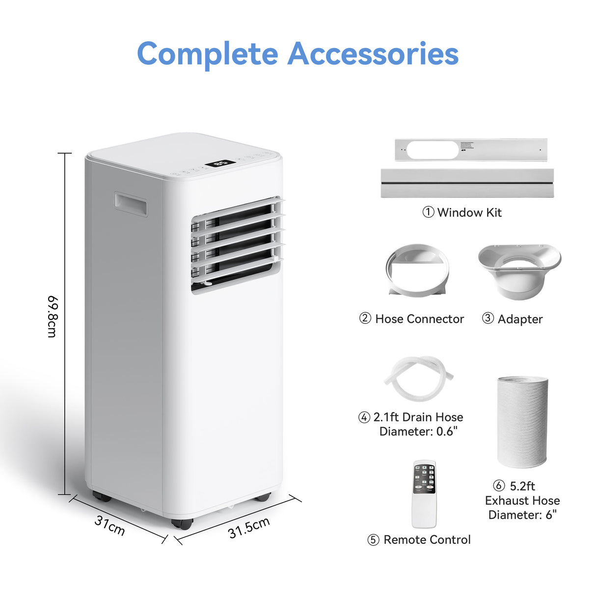 7000 BTU Portable Air Conditioner Remote Control