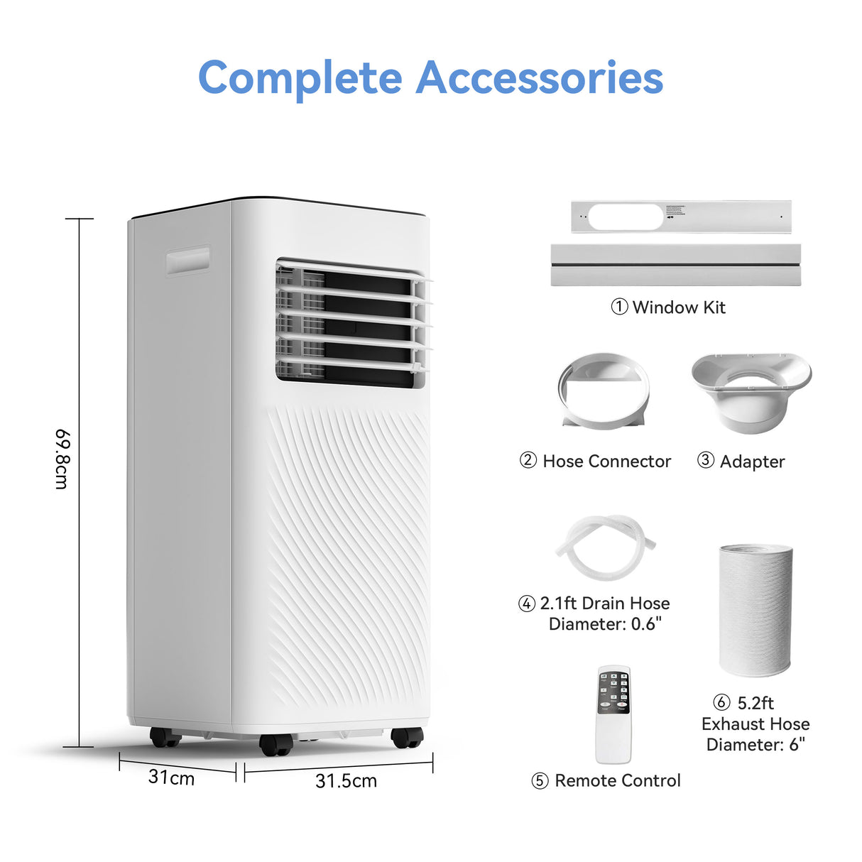 9000 BTU Portable Air Conditioner with Timer