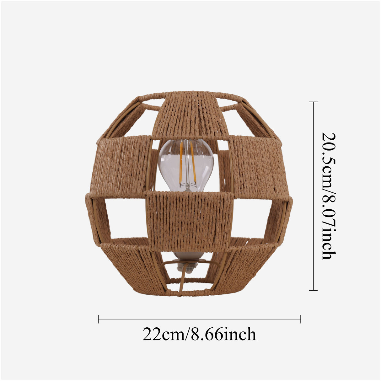 Handwoven Jute Globe Table Lamp - Eco-friendly Spherical Bedside Desk Lighting