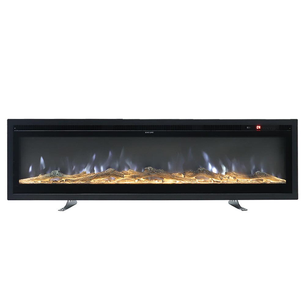 70/80 Inch Electric Fireplace with Remote 9 Flame Colours 900W/1800W Living and Home