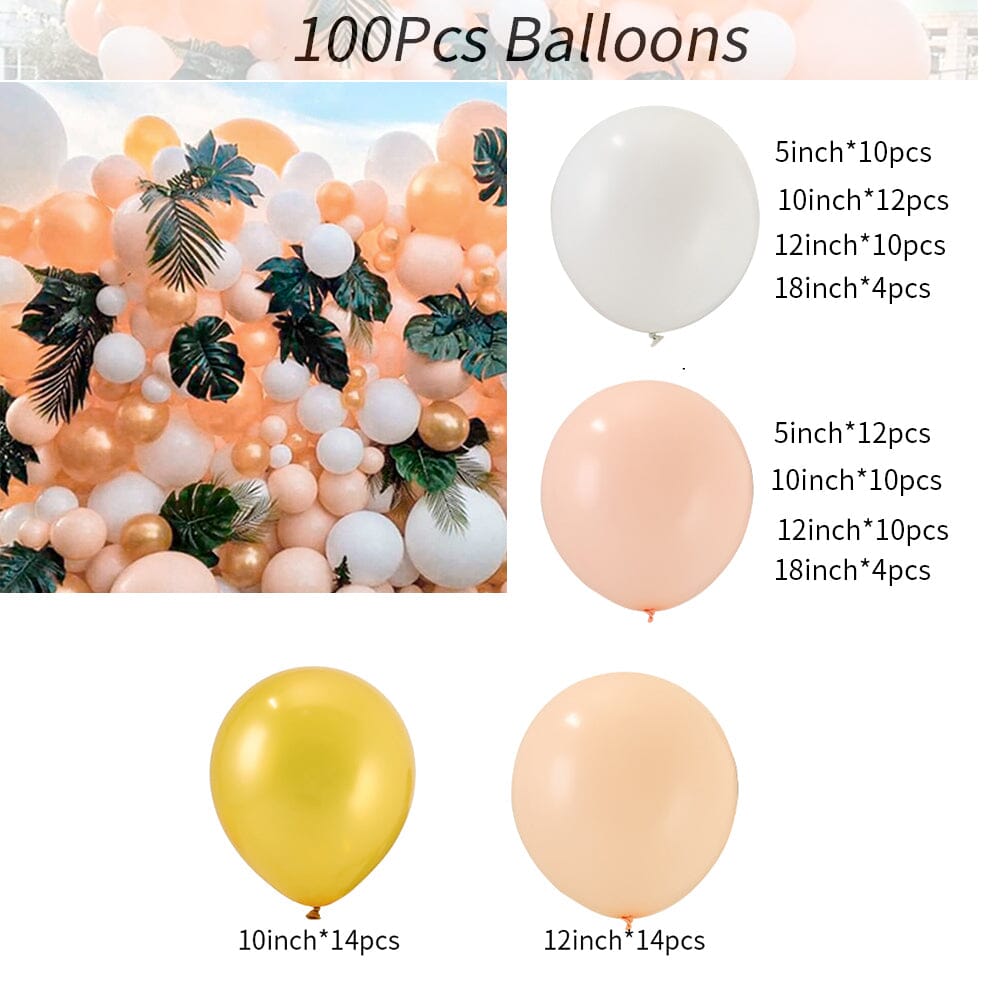 100pcs Wedding Birthday Background Wall Scene Decoration Balloon Combination Set 4 Living and Home