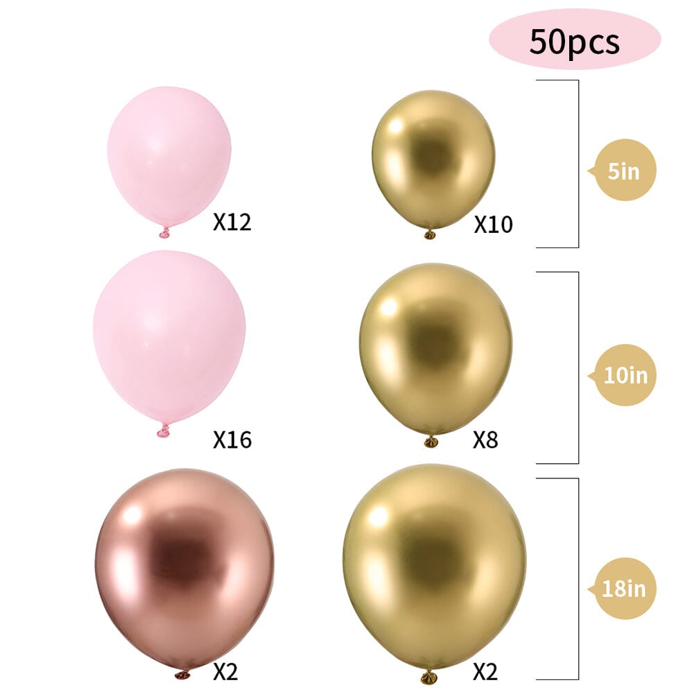 50pcs Wedding Birthday Background Wall Scene Decoration Balloon Combination Set 2 Living and Home