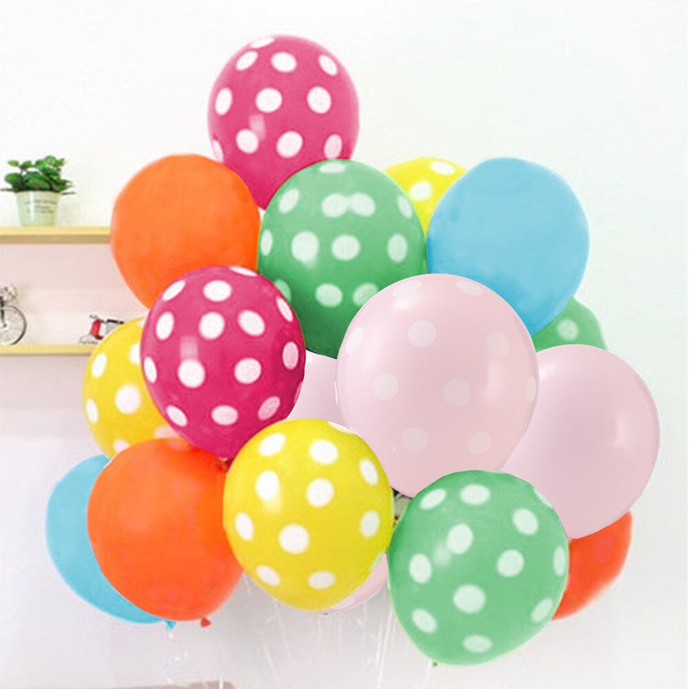 60pcs Wedding and Birthday Decoration Polka Dot Balloon Set 1 Living and Home