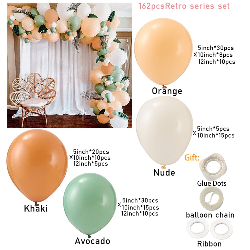 162pcs Wedding and Birthday Decoration Balloon Set 4 Living and Home