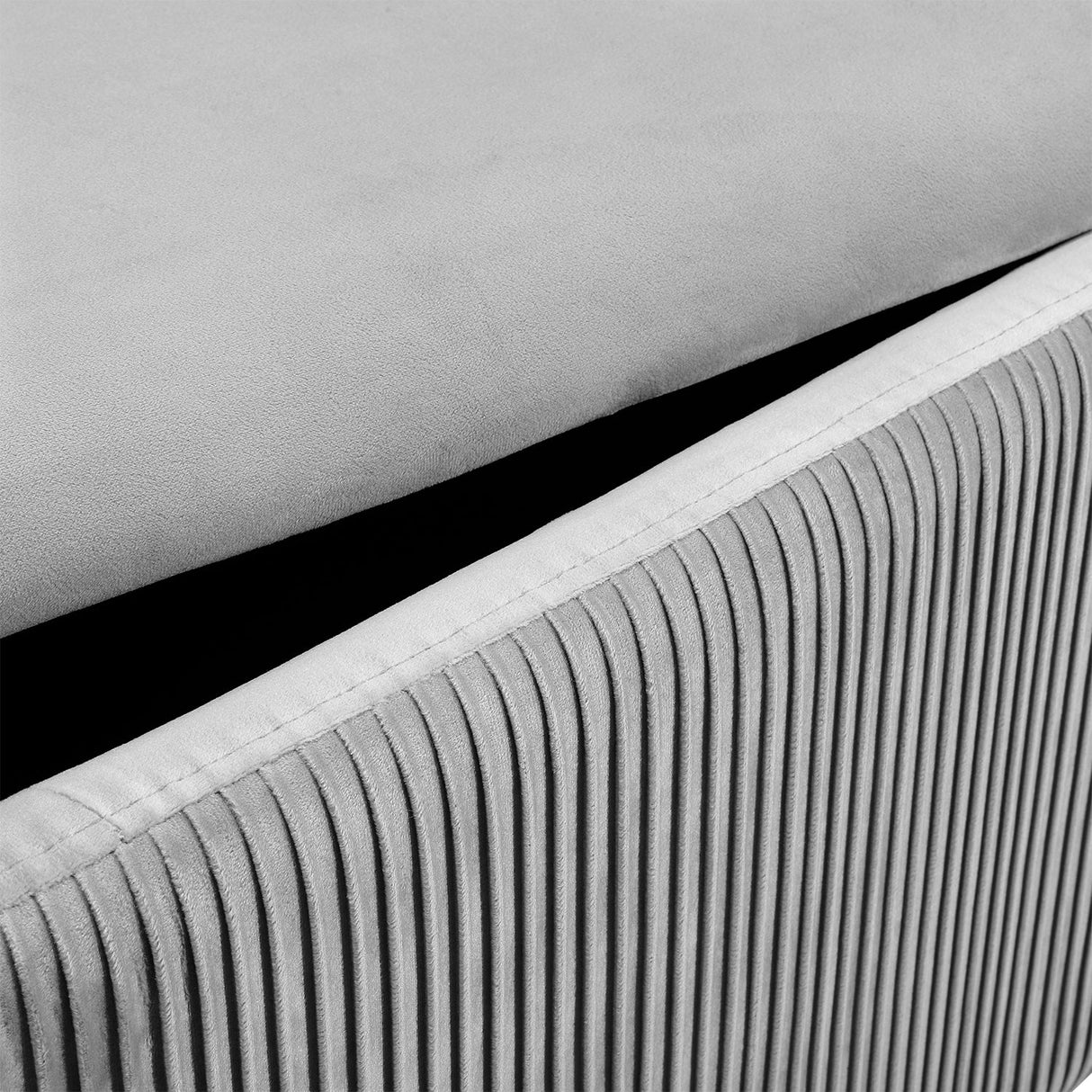 Modern Pleated Storage Ottoman