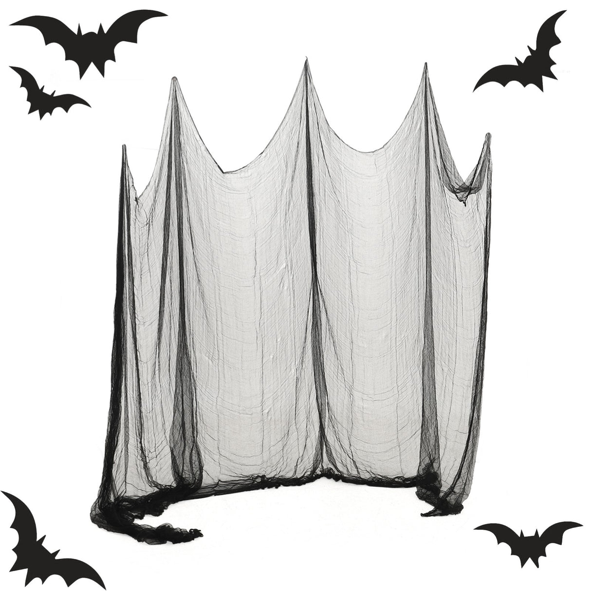 Eerie Elegance: Spectral Spiderweb Drapery for Haunting Halloween Decor
